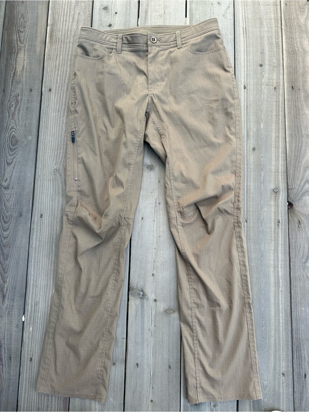 Under Armour Men's Trek Flex Outdoor Hiking Pants 34x34 Tan Loose Fit
